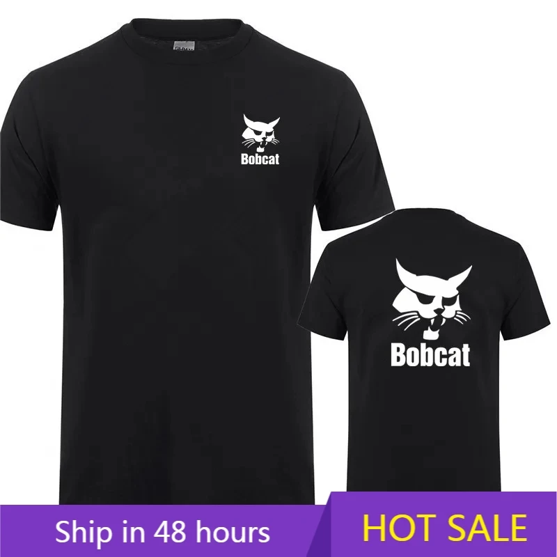 Heavy Equipment Logos - Bobcat T Shirt Summer Men Short