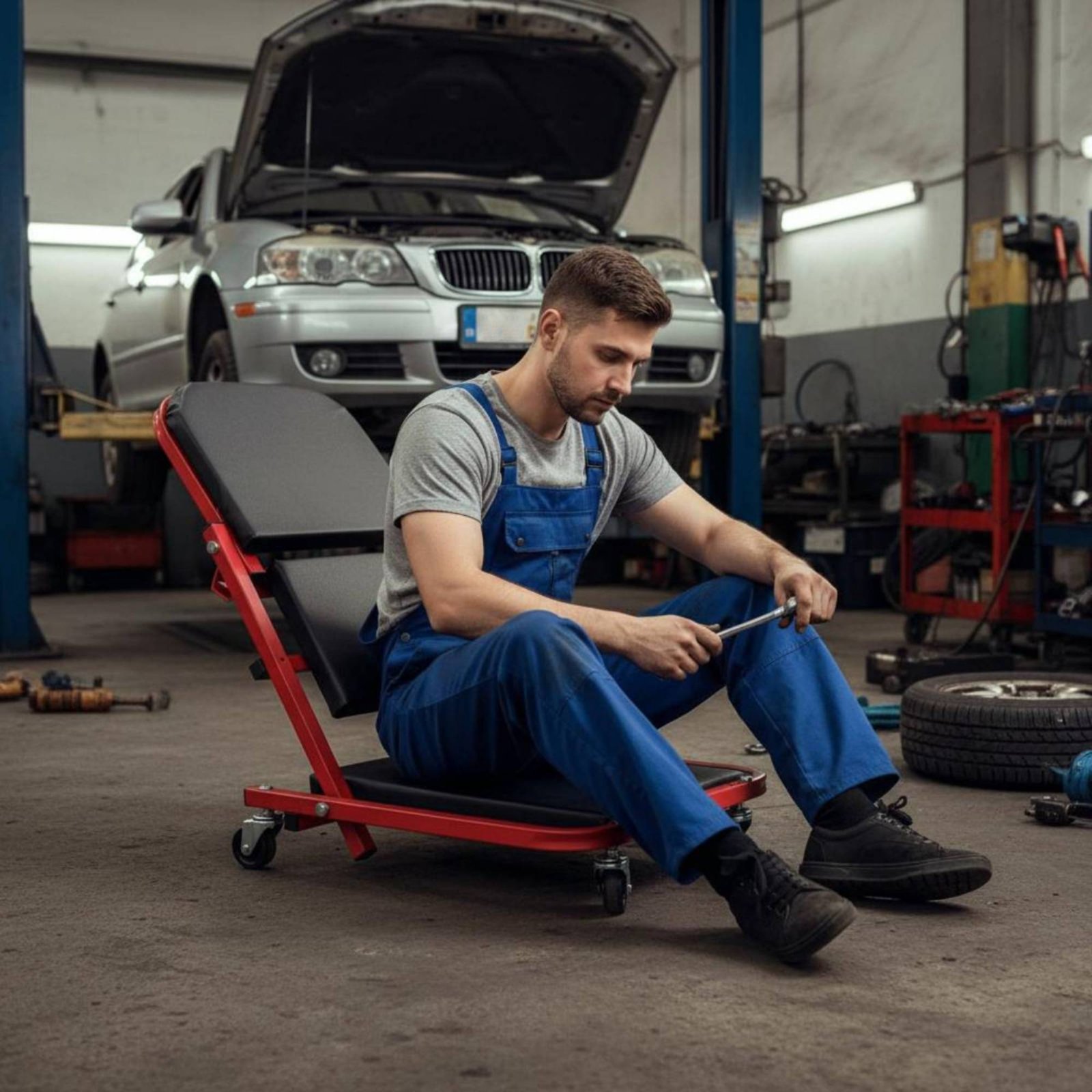 Folding Creeper Seat Foldable  - Heavy Equipment Repair review and price