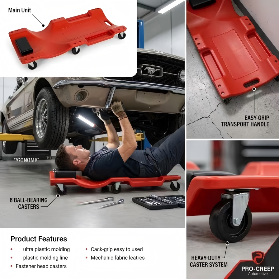 40'' 6-Wheel Heavy Duty Mechan - Heavy Equipment Repair review and price