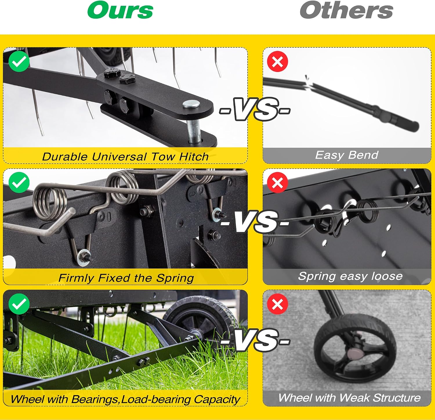 Tow Behind Lawn Dethatcher Rak - Heavy Equipment Attachments review and price