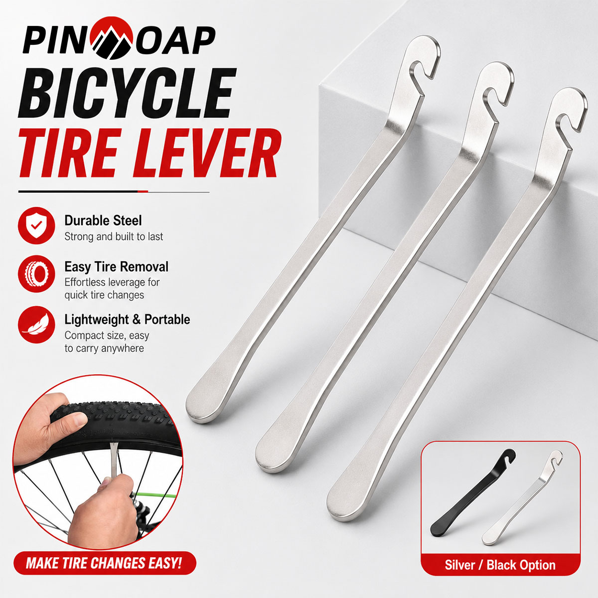 PINMOAP 1/3PCS Bike Tire Lever - Heavy Equipment Repair review and price